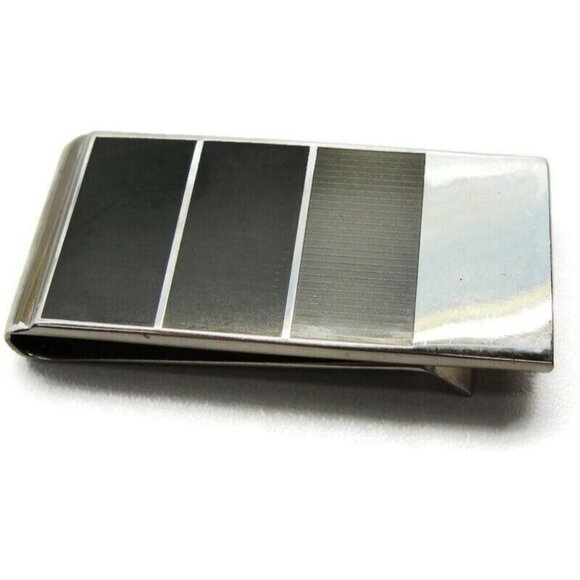 Multi Colored Money Clip Stainless Steel Black Gray Card Cash ID Holder - Picture 3 of 7